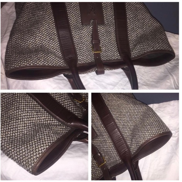 Saint Laurent Tweed Belted Tote - Picture 6 of 9